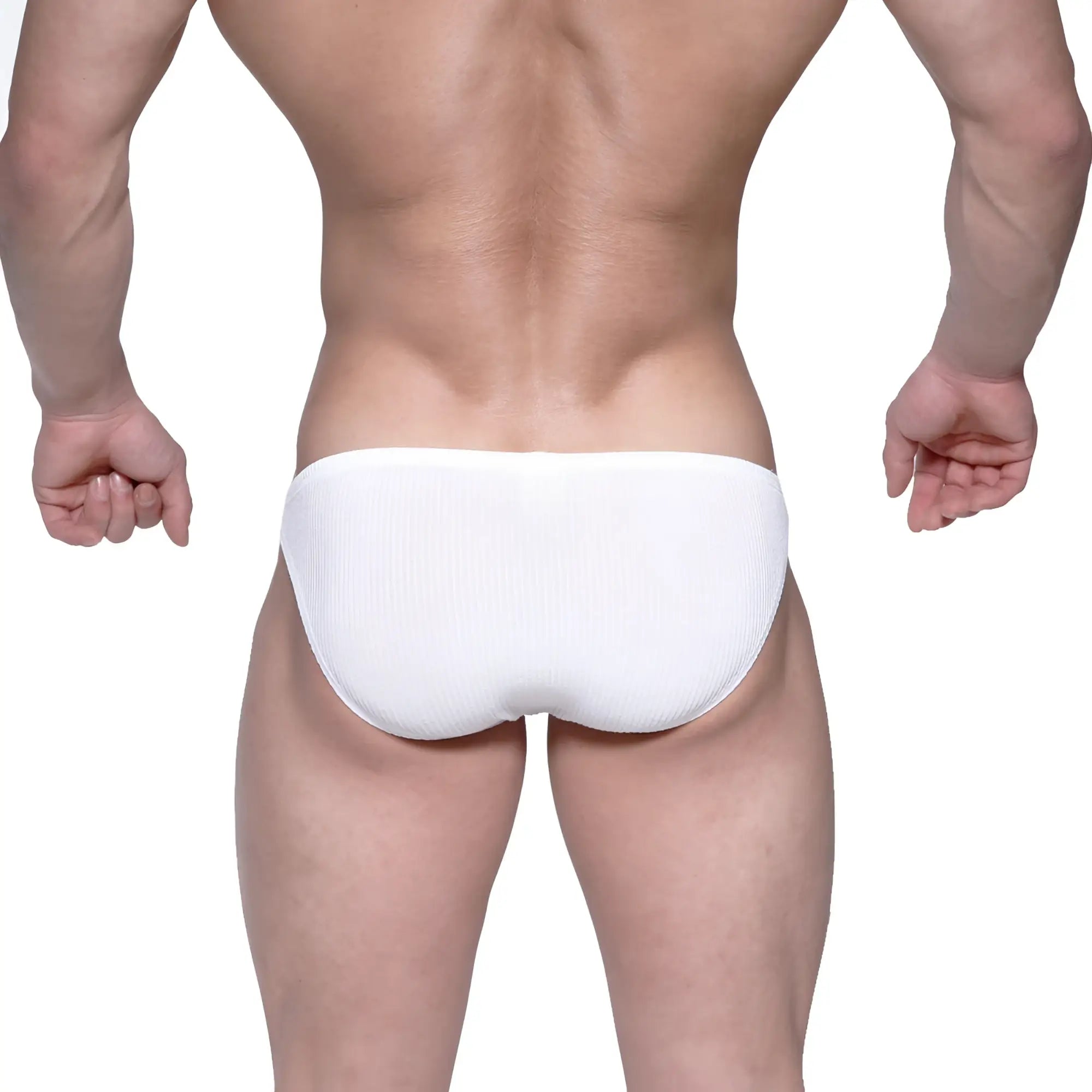 MetroMaleWear Rivera bikini white ribbed briefs showcasing comfortable stretch fabric and sleek design