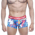 MetroMaleWear short boxer atractivo 7 2022-66 vibrant blue pink white graffiti print boxer briefs with red waistband