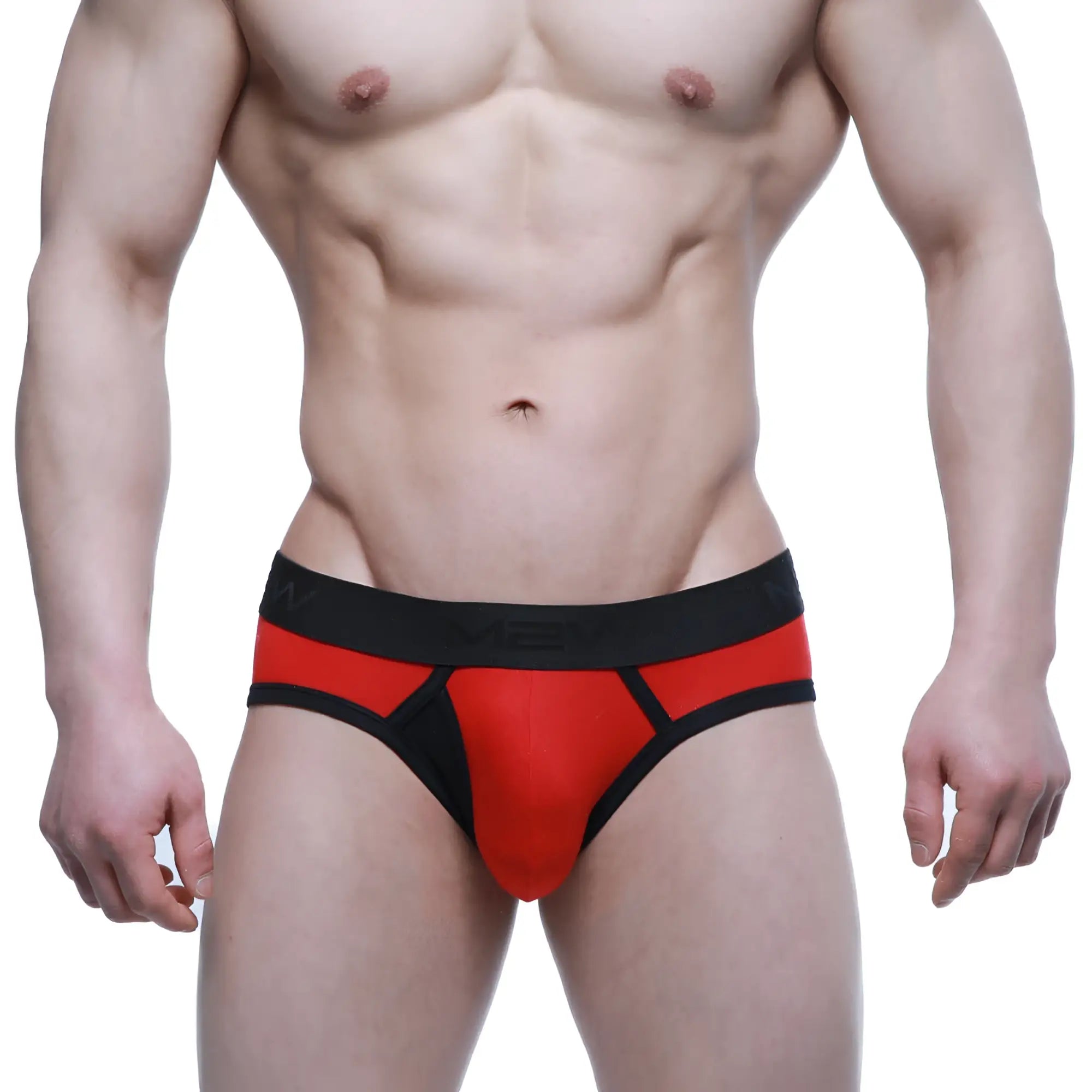 MetroMaleWear strike brief red 1103-12 red and black athletic briefs with sleek form-fitting design for active wear