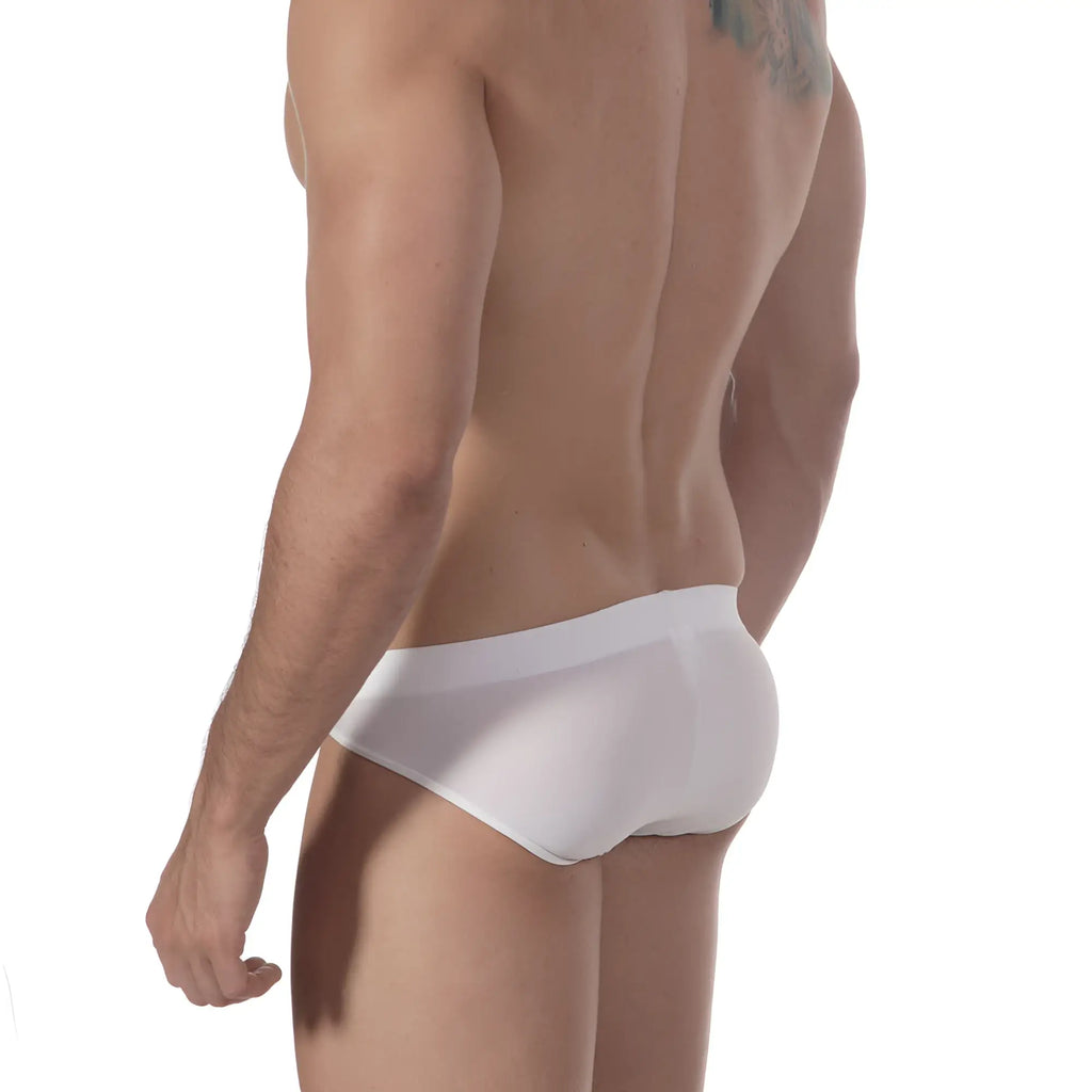 MetroMaleWear sunbathing brief white 2007-00 smooth form-fitting white briefs for comfortable sunbathing wear
