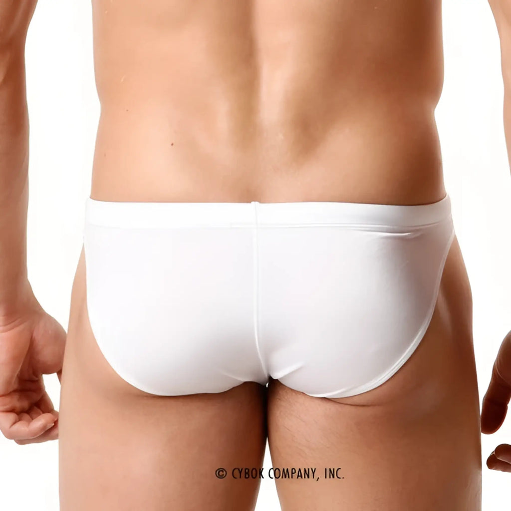 MetroMaleWear swimwear brief crystal lime 4903-07 white seamless form-fitting fabric for comfortable swim use