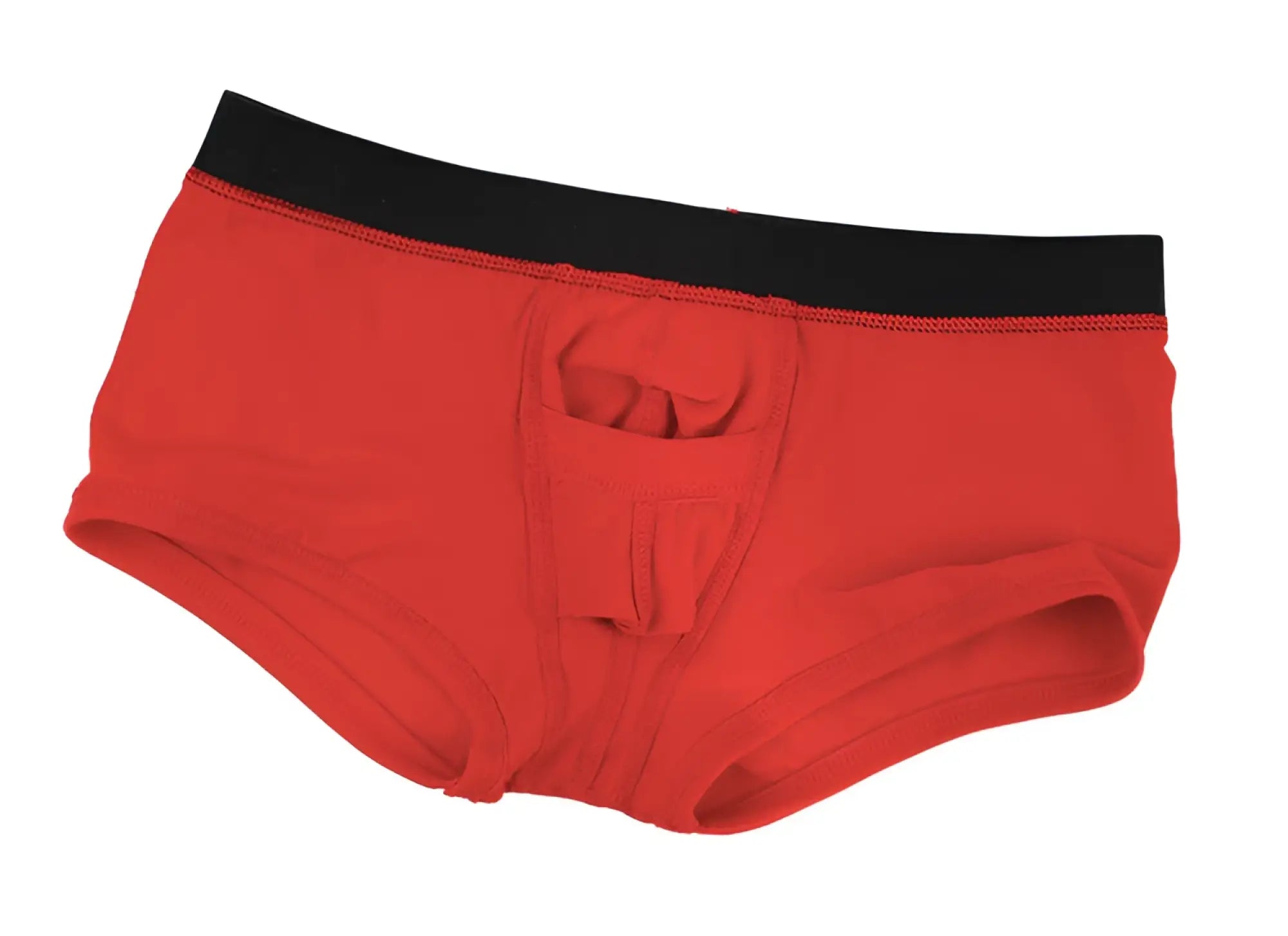 MetroMaleWear Uphole short boxer red with black elastic waistband and central pouch design for comfortable fit