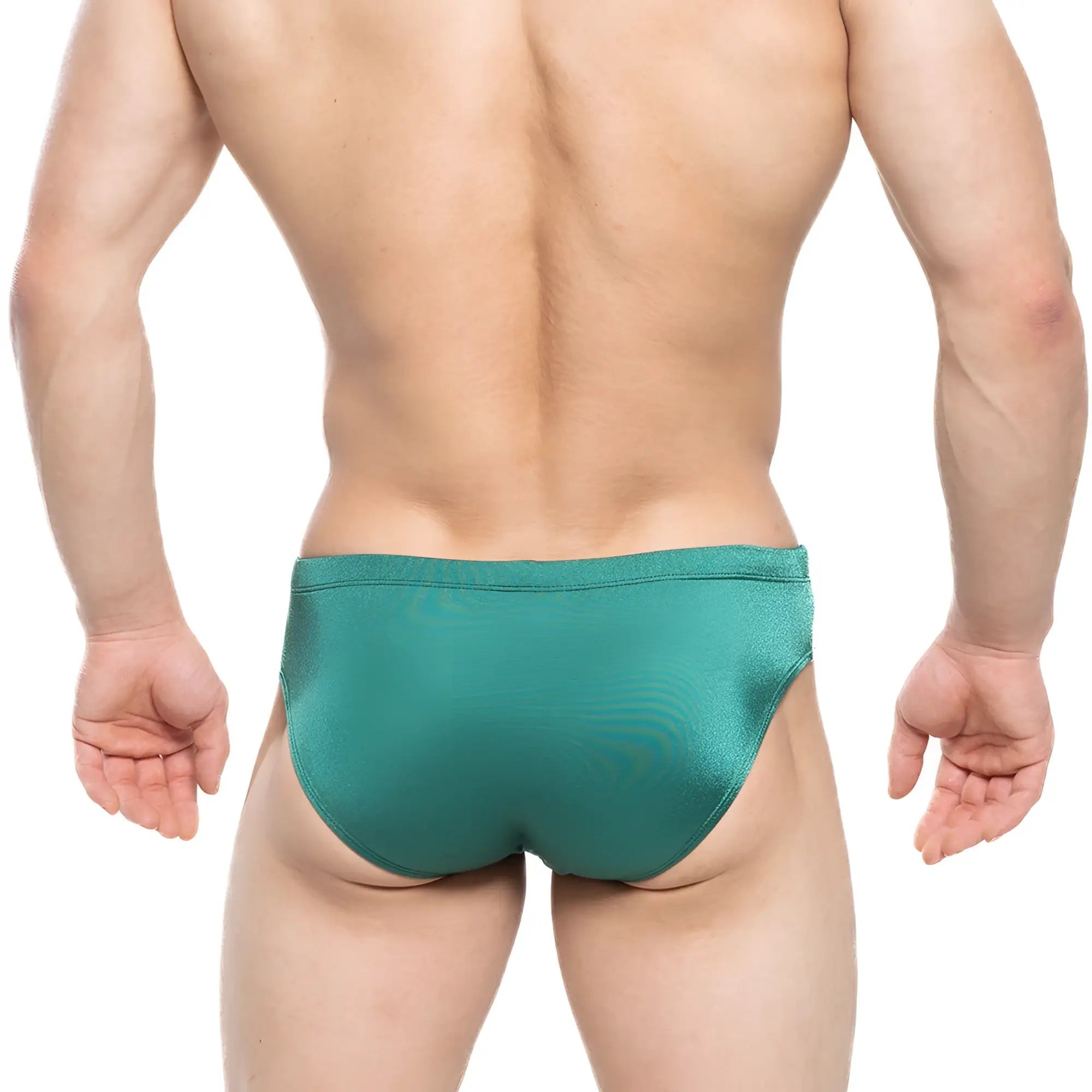 MetroMaleWear Versity swim brief green 4998-07 teal shimmering with sleek form-fitting design for swimming