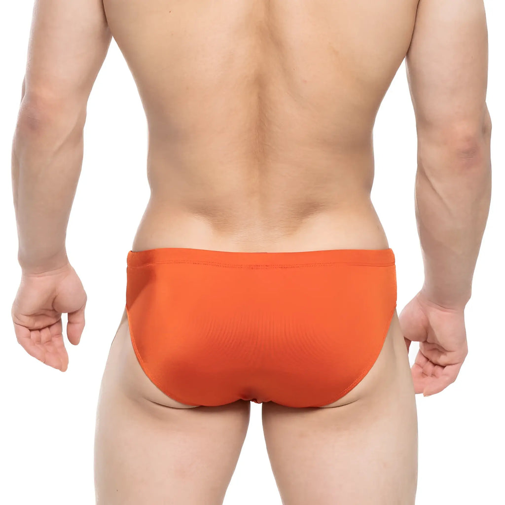 MetroMaleWear Versity swim brief ochre bright orange made of smooth stretchy fabric for comfortable wear