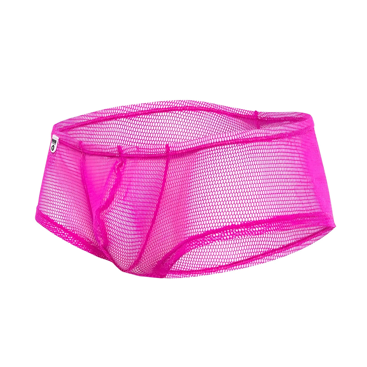 Bright pink mesh mob menâ€™s fishnet boxer short with snug form fitting design