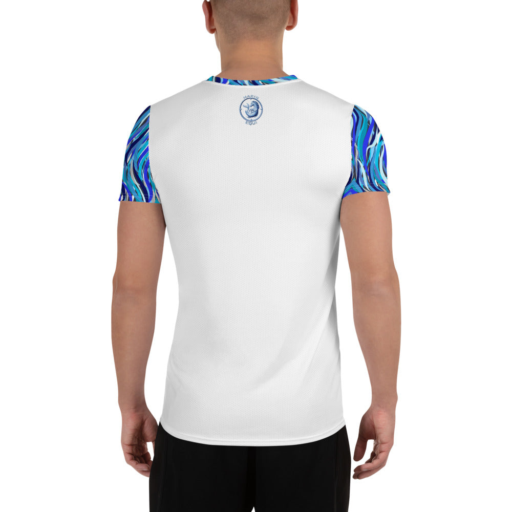 Maris Equi Ribbons of Blue Men's Sport Shirt