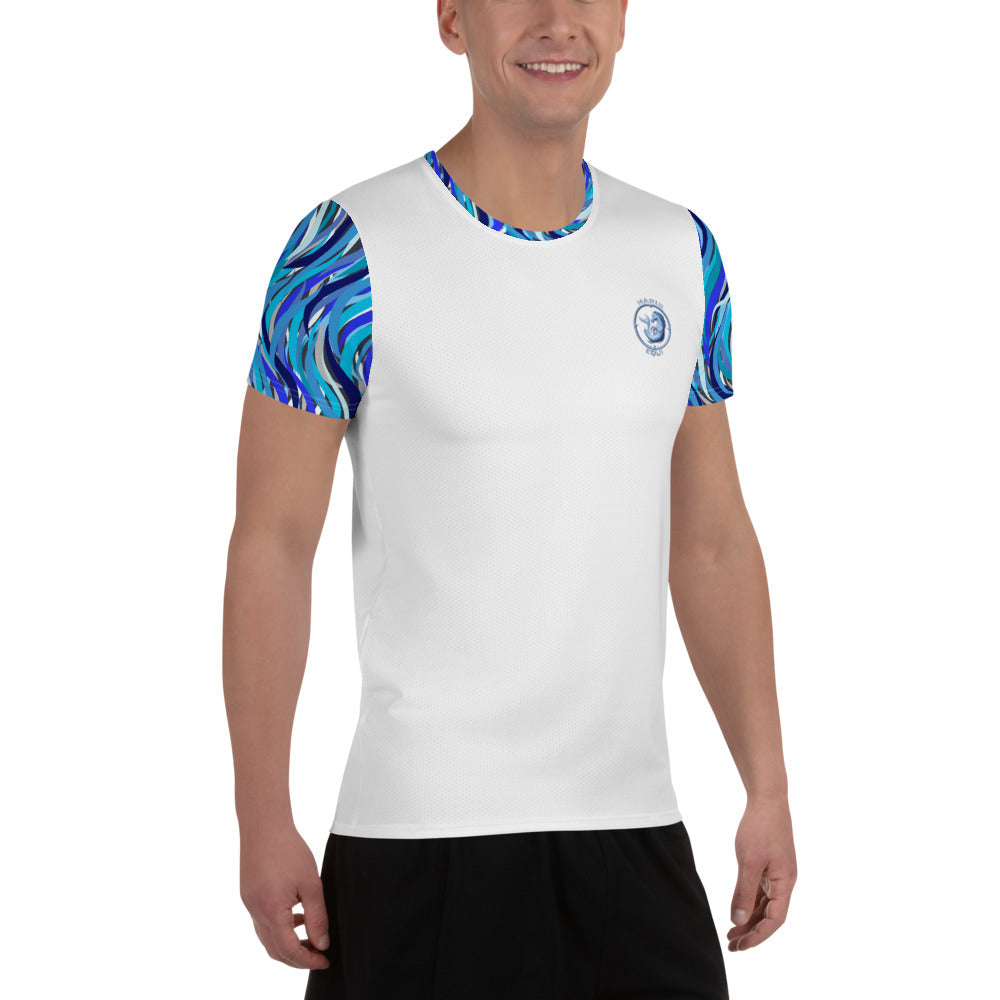 Maris Equi Ribbons of Blue Men's Sport Shirt