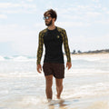 Maris Equi Men's Gold Baroque Rash Guard