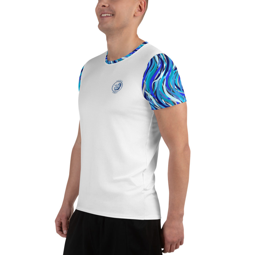 Maris Equi Ribbons of Blue Men's Sport Shirt