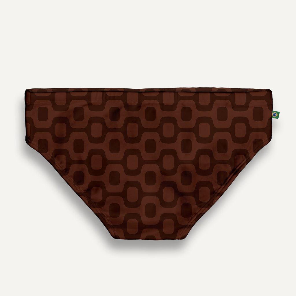 CA-RIO-CA JAVA BROWN PAVEMENT SUNGA in Brief & Classic cut - Men's Designer Swimwear