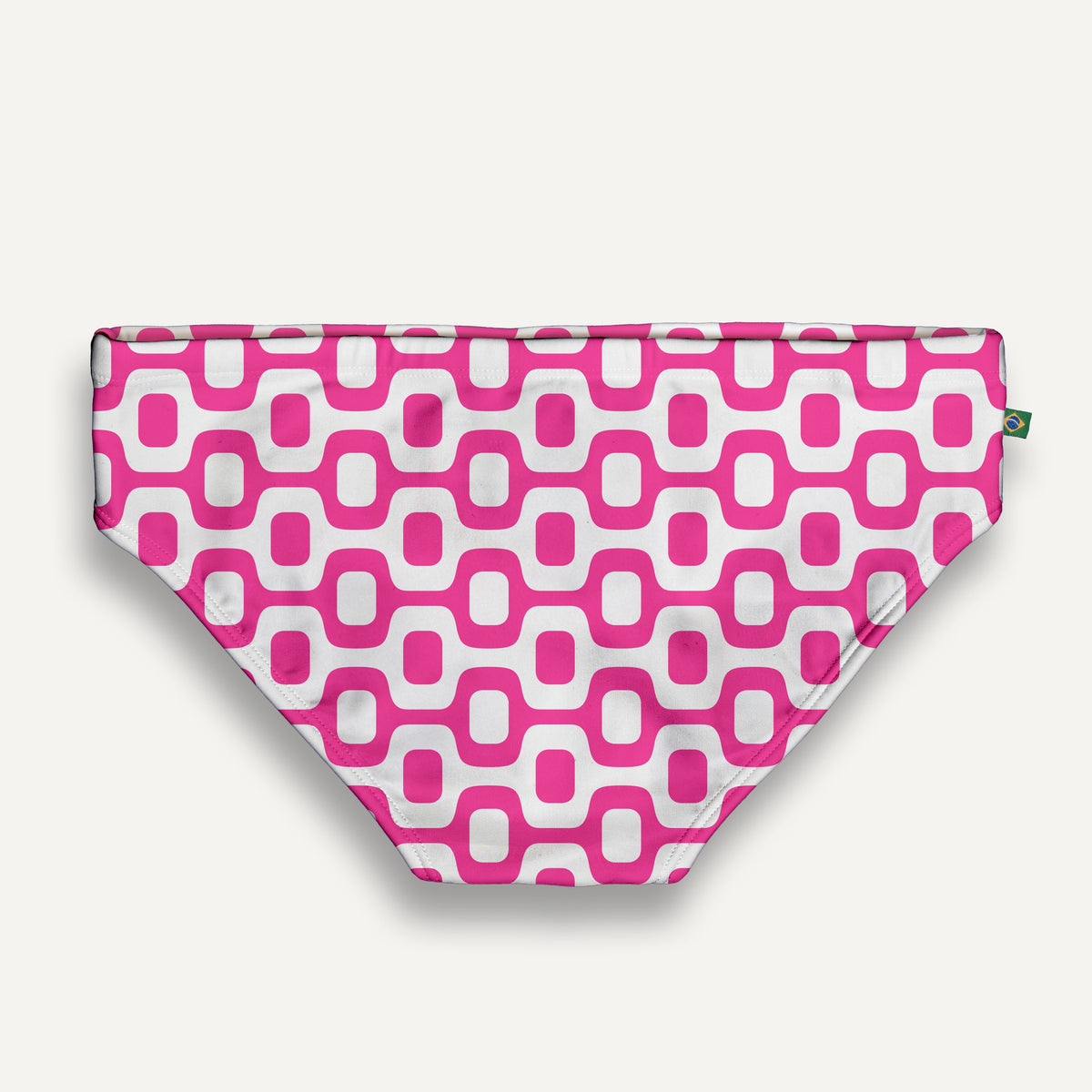 CA-RIO-CA PINK & WHITE  PAVEMENT SUNGA in Brief & Classic cut - Men's Designer Swimwear
