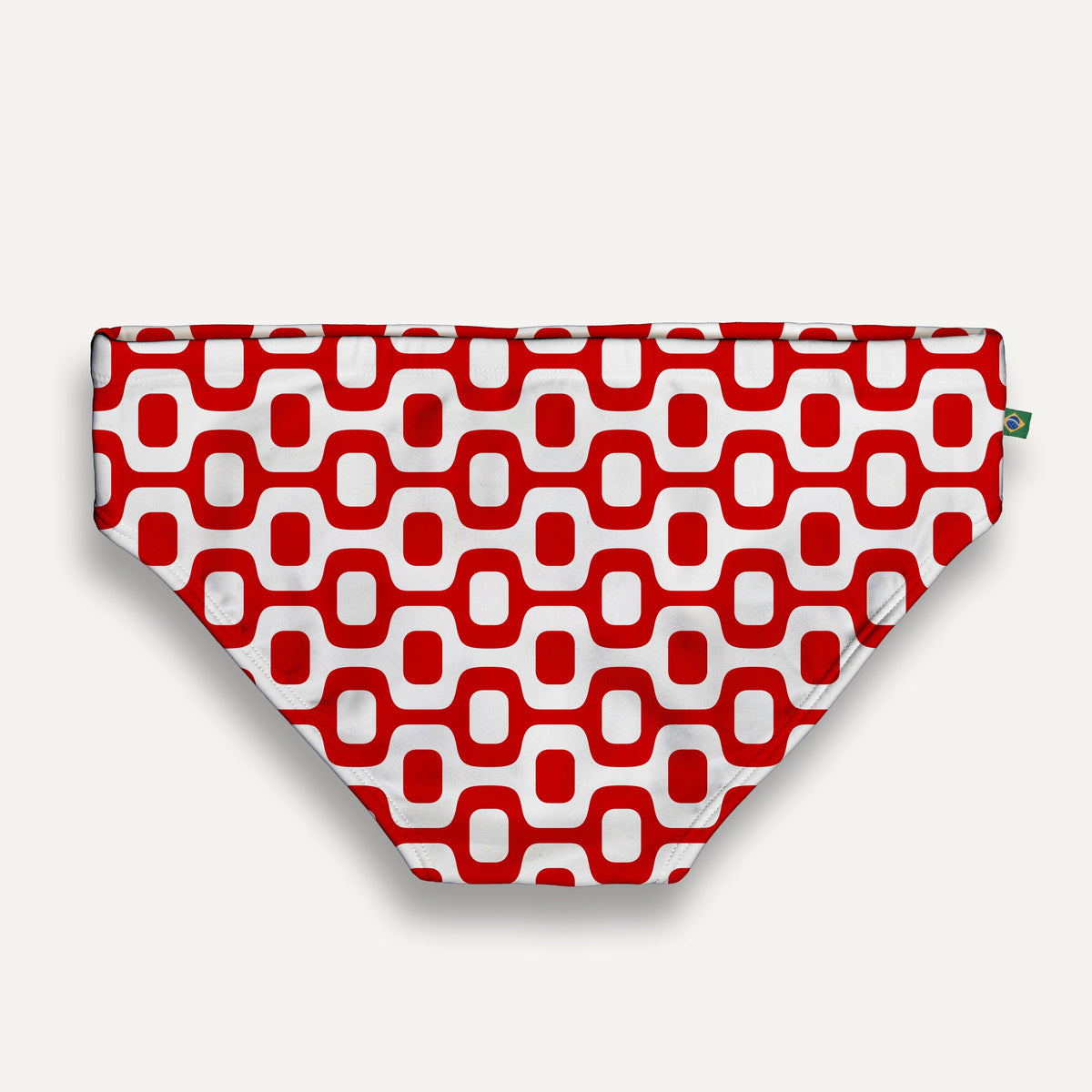 CA-RIO-CA RED & WHITE  PAVEMENT SUNGA in Brief & Classic cut - Men's Designer Swimwear