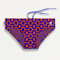 CA-RIO-CA ORANGE & BLUE PAVEMENT SUNGA in Brief & Classic cut - Men's Designer Swimwear