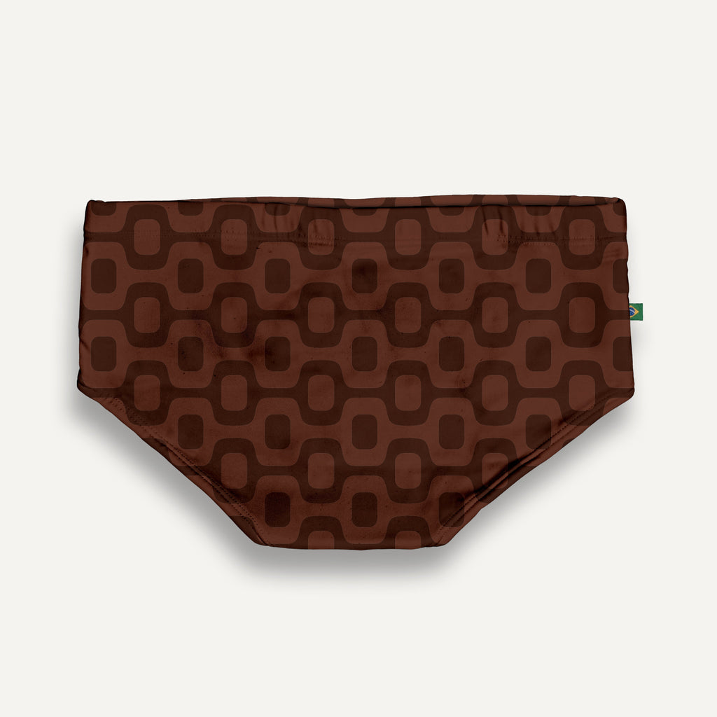 CA-RIO-CA JAVA BROWN PAVEMENT SUNGA in Brief & Classic cut - Men's Designer Swimwear