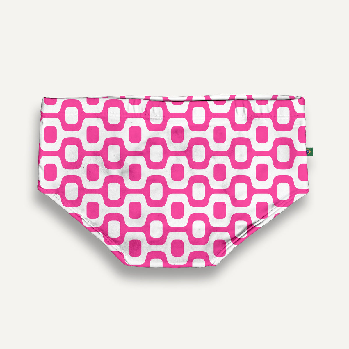 CA-RIO-CA PINK & WHITE  PAVEMENT SUNGA in Brief & Classic cut - Men's Designer Swimwear