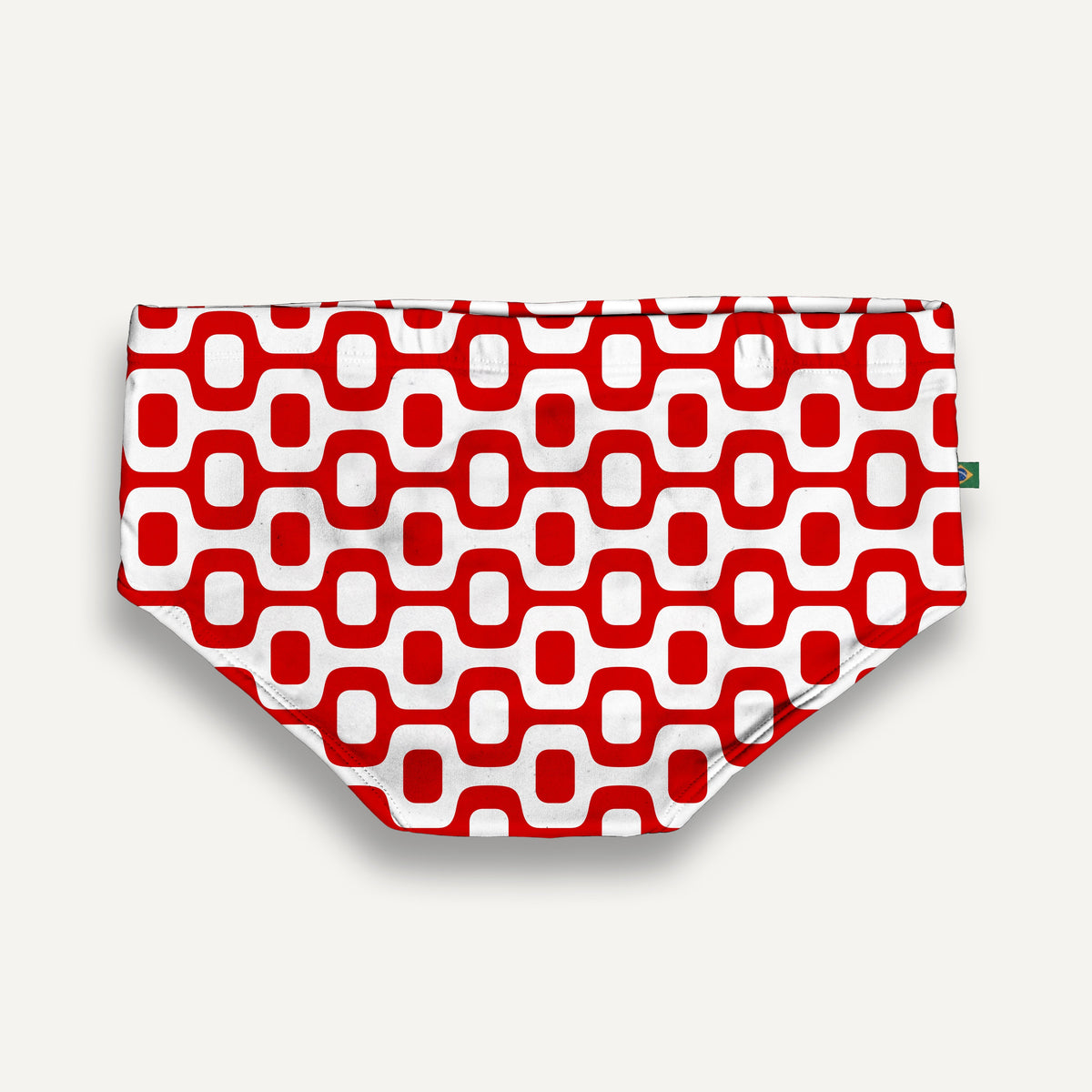 CA-RIO-CA RED & WHITE  PAVEMENT SUNGA in Brief & Classic cut - Men's Designer Swimwear