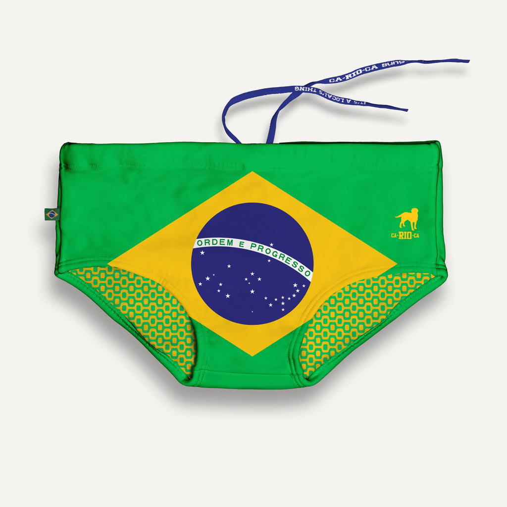 CA-RIO-CA TEAM BRASIL FLAG SUNGA - Men's Designer Swimwear