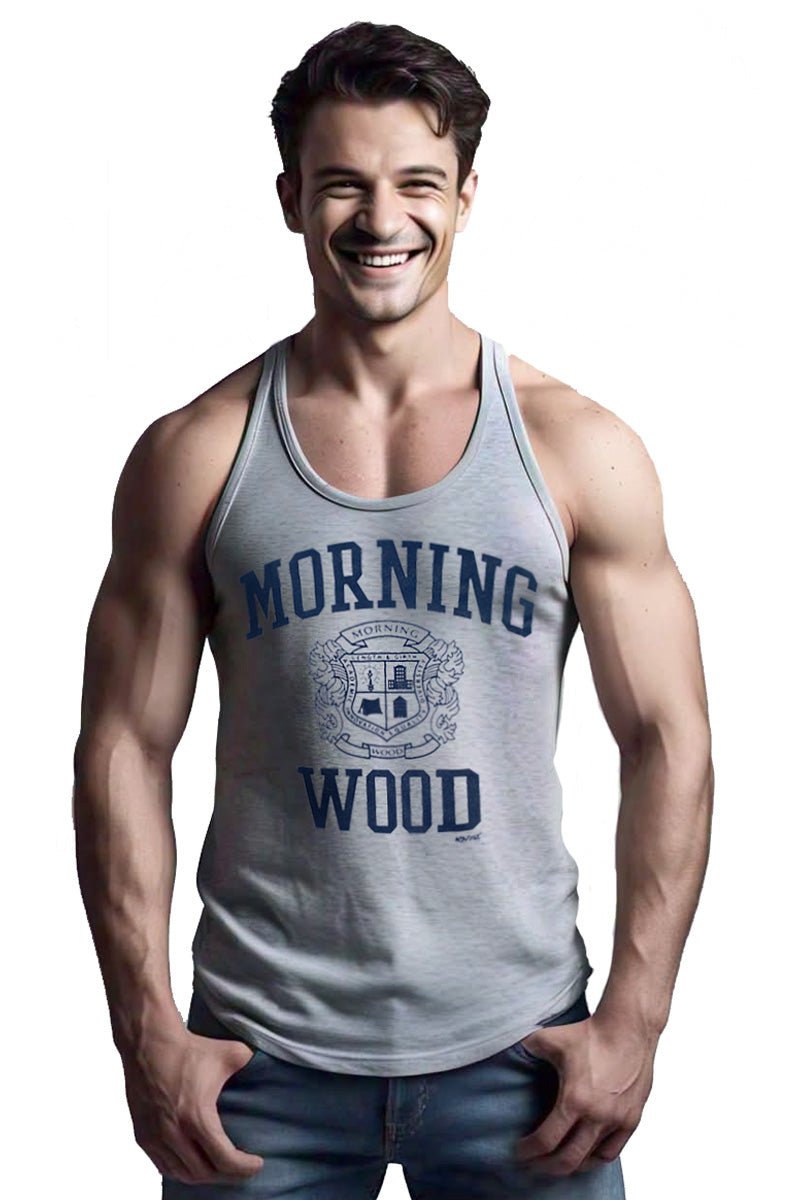Ajaxx63 Morning Wood Graphic Tank Top - Heather