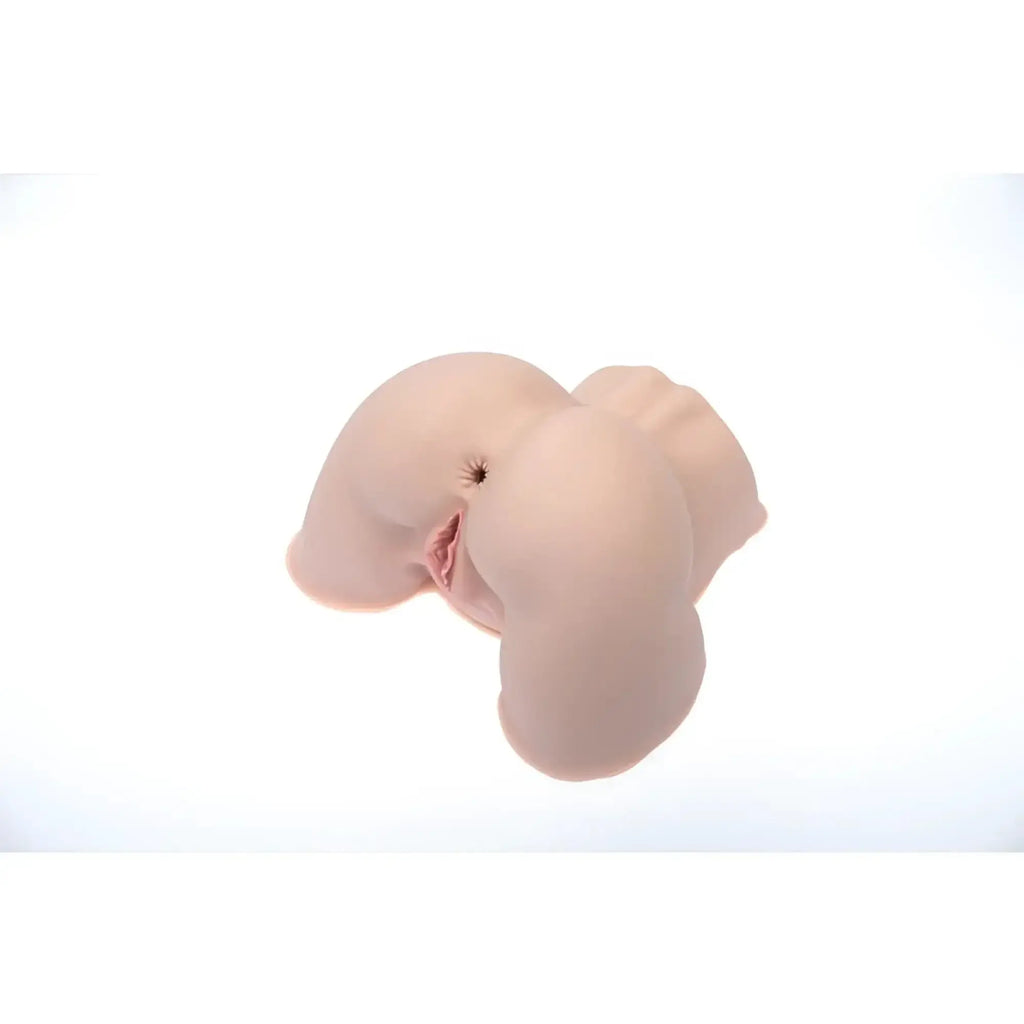 Beige silicone naked factory kate doggy style mini hip adult toy with realistic design and textured surface