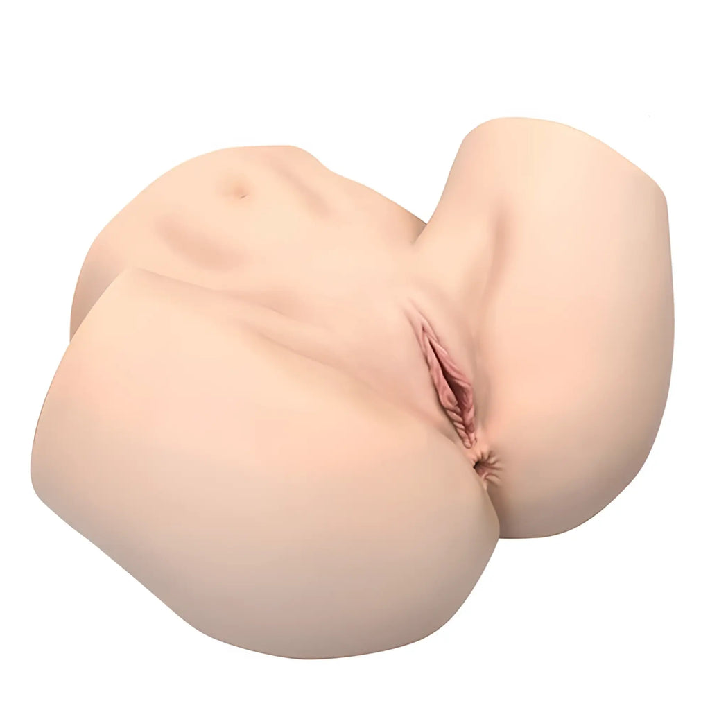 Beige silicone butt plug with realistic skin texture and detailed anatomical design from naked factory scarlet real hip