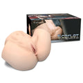 Beige silicone hip replica toy from the naked factory scarlet real hip series showing realistic texture and shape