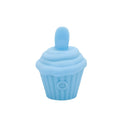 Light blue silicone cupcake-shaped usb flash drive with power button from natalies toy box cake eater clit flicker stimulator blue