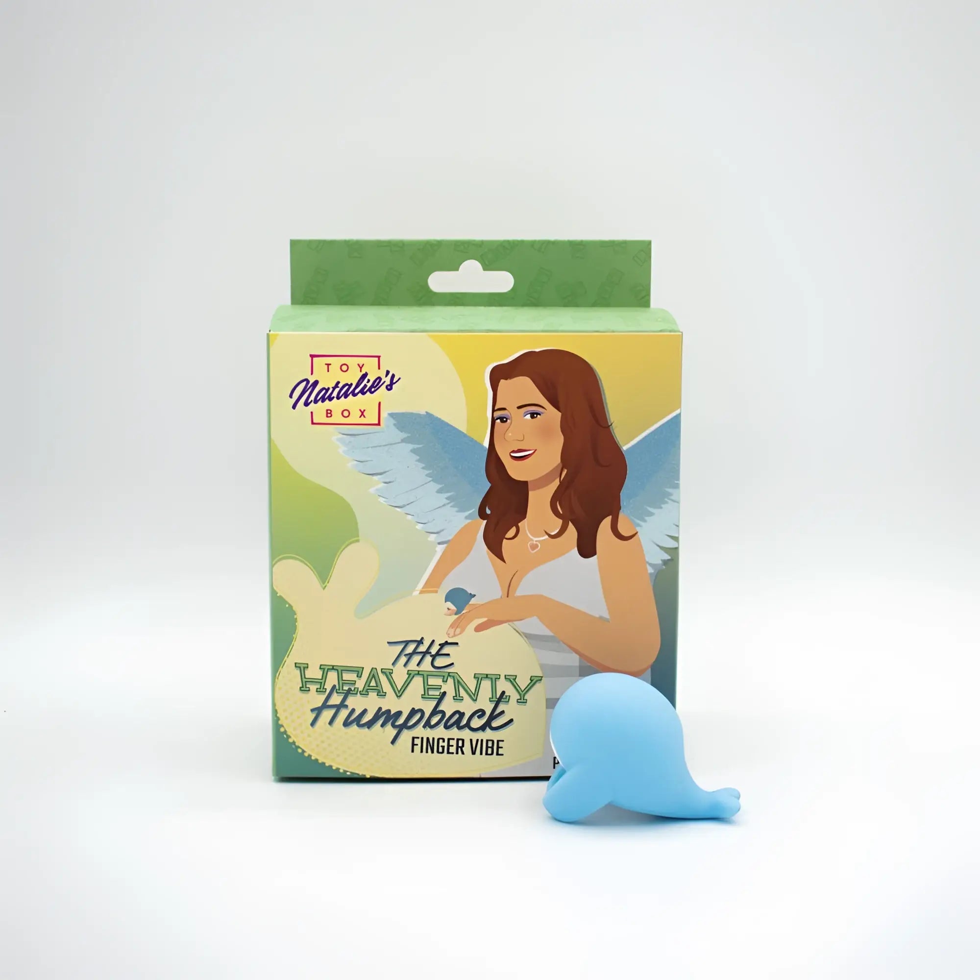 Light blue whale-shaped finger bullet vibrator from natalies toy box designed for discreet pleasure