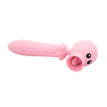 Pink silicone octopus shaped natalies toy box lick n stick clit flicker g spot vibrator with textured head and black eyes