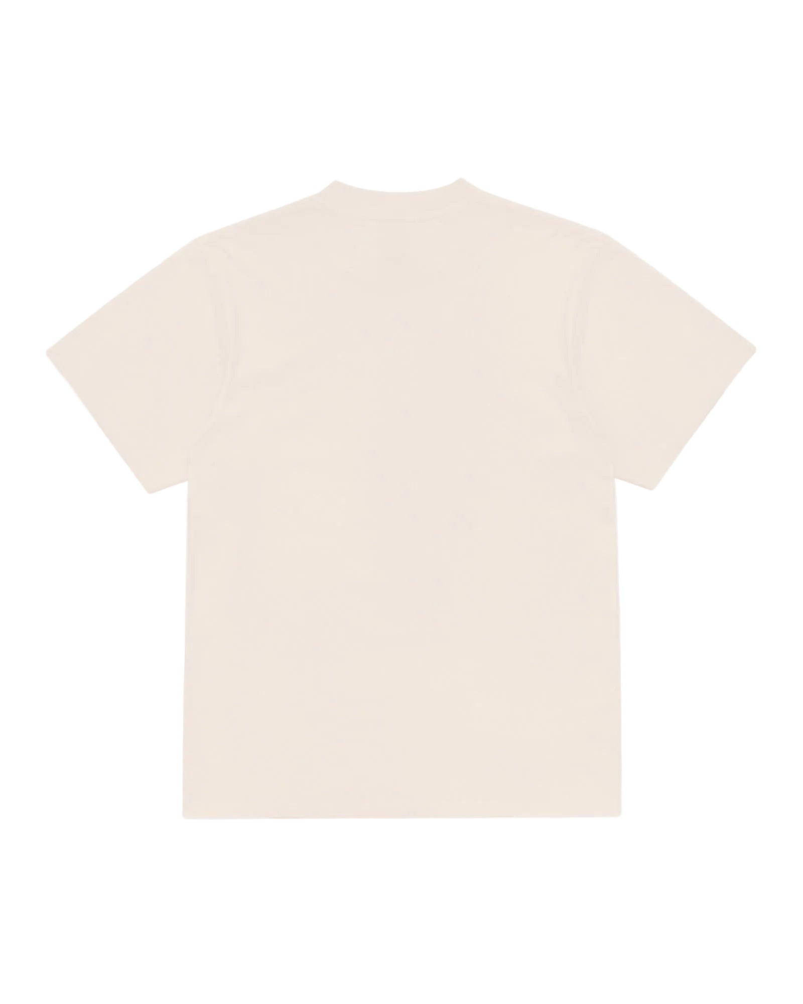 Plain, short-sleeve Superior Tee in a solid cream color, shown from the back.