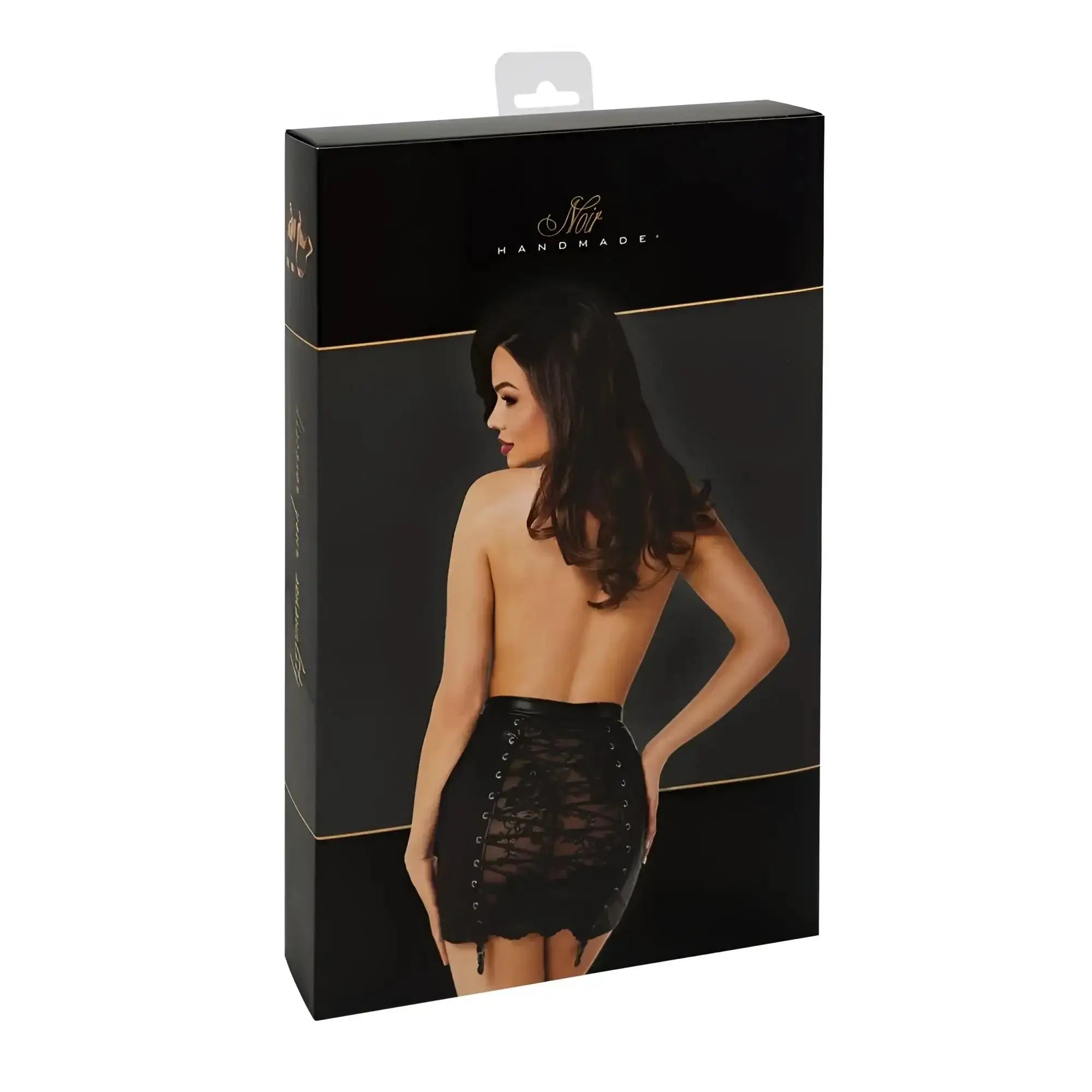 Black lace noir corset mini skirt s with adjustable lacing and garter straps designed for a stylish fit