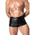 Black patent leather shorts noir frenzy shorts s with drawstring waistband for stylish casual wear