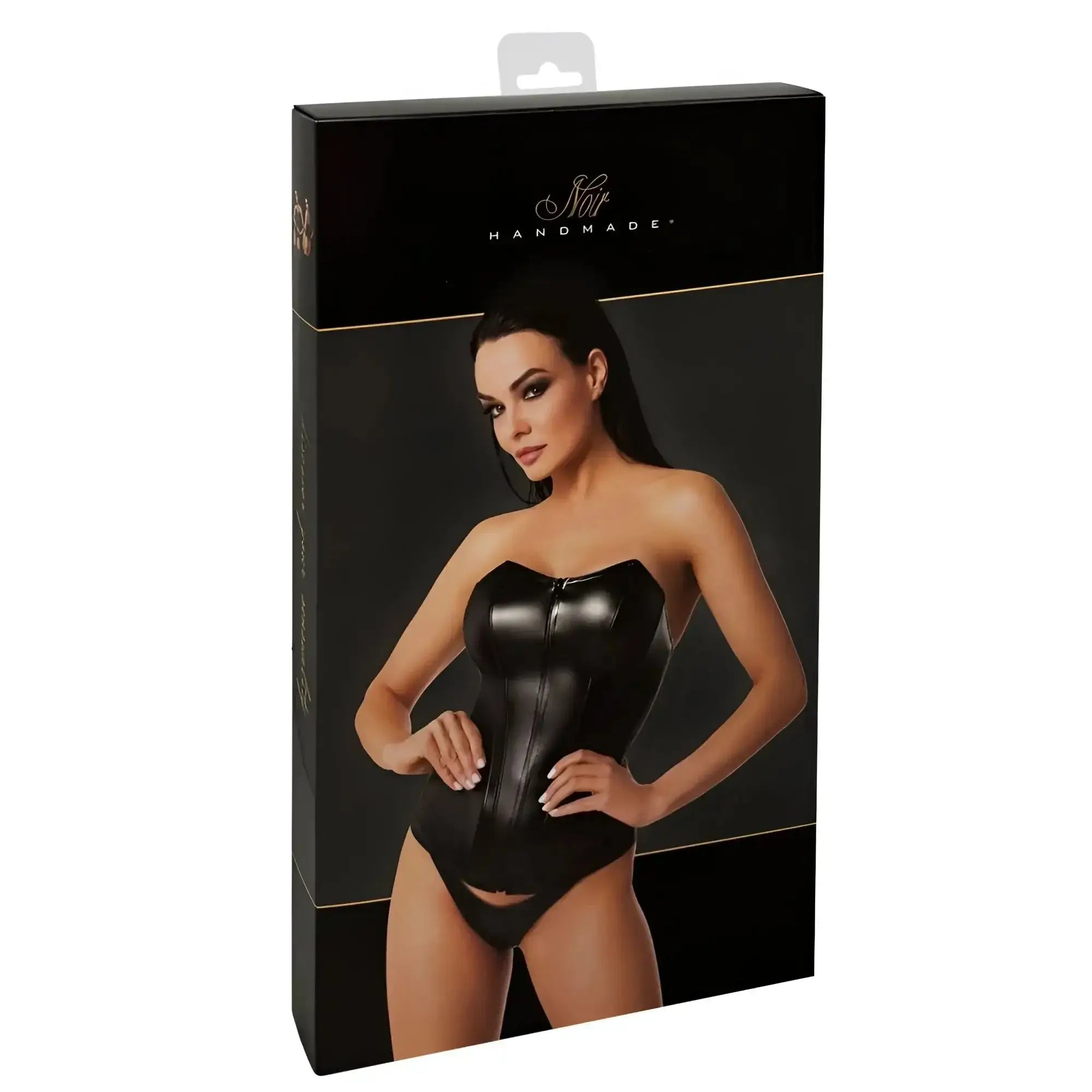 Noir mysteria corset black m sleek form-fitting black latex corset designed for a bold and stylish look