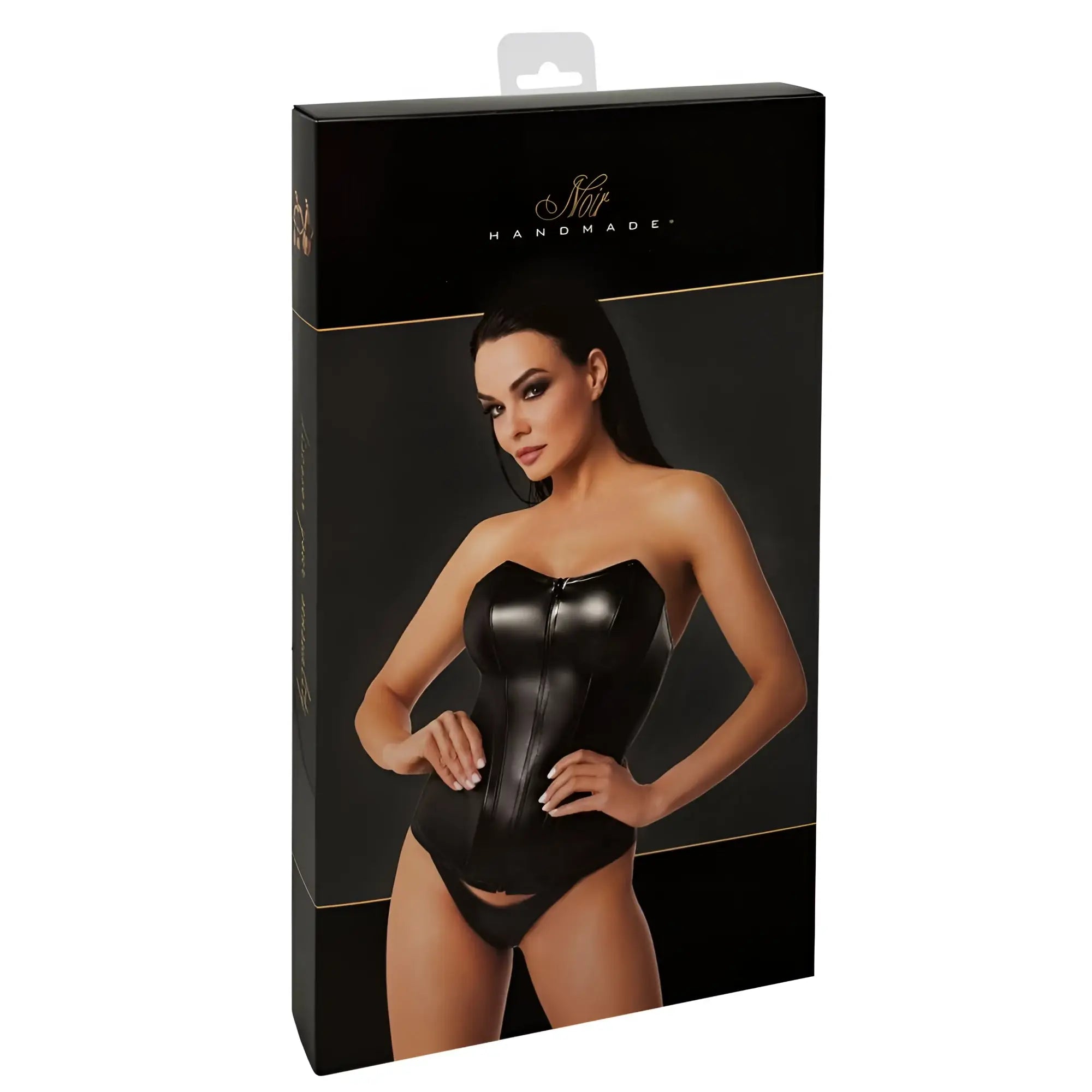 Noir Mysteria corset black xl sleek form-fitting black latex corset designed for a stylish hourglass silhouette