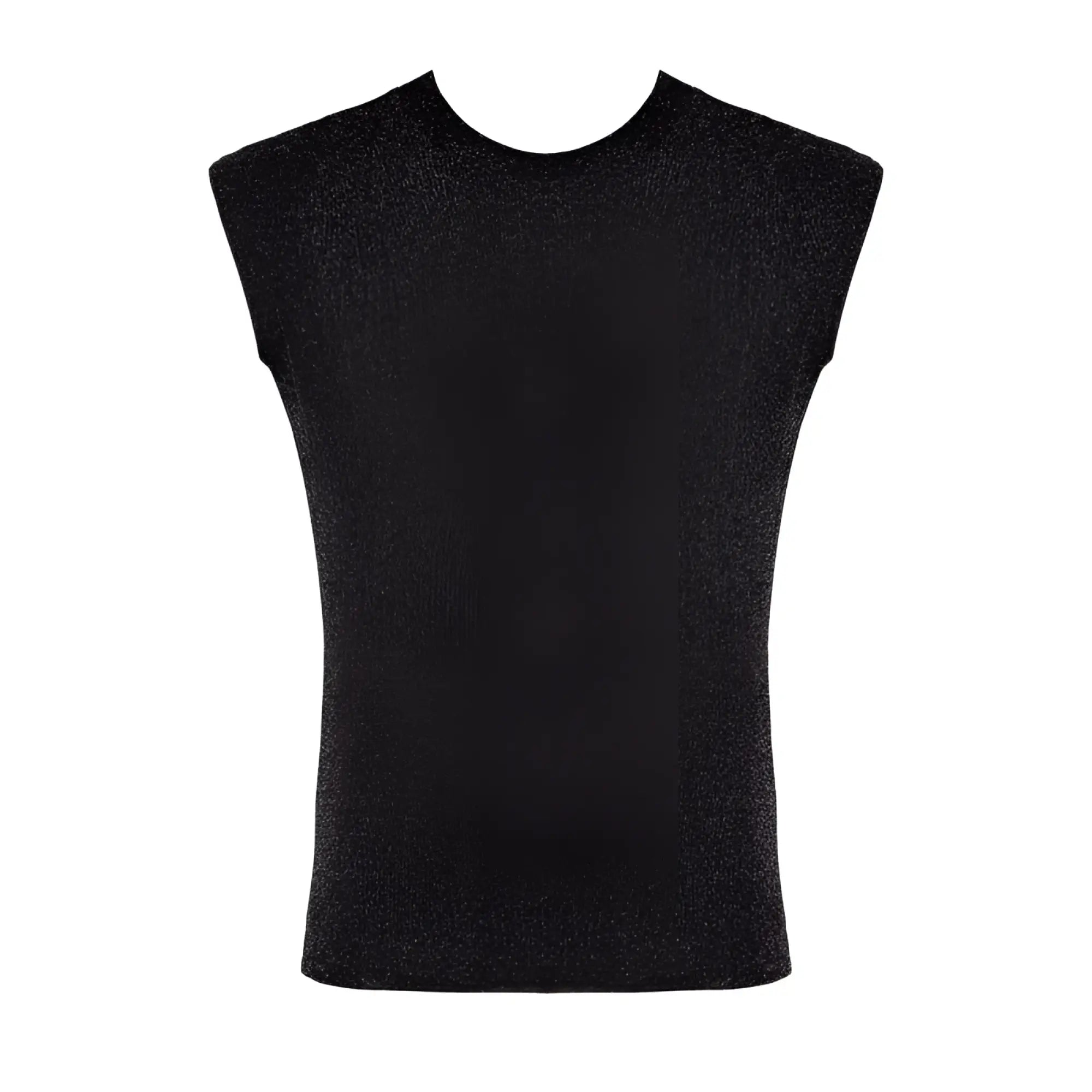 Black sleeveless top noir onyx skin tank s with subtle shimmering texture perfect for stylish layering