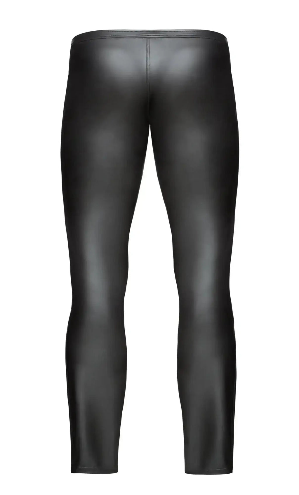 Black shiny faux leather leggings noir sexy pants with hot details sleek form-fitting design