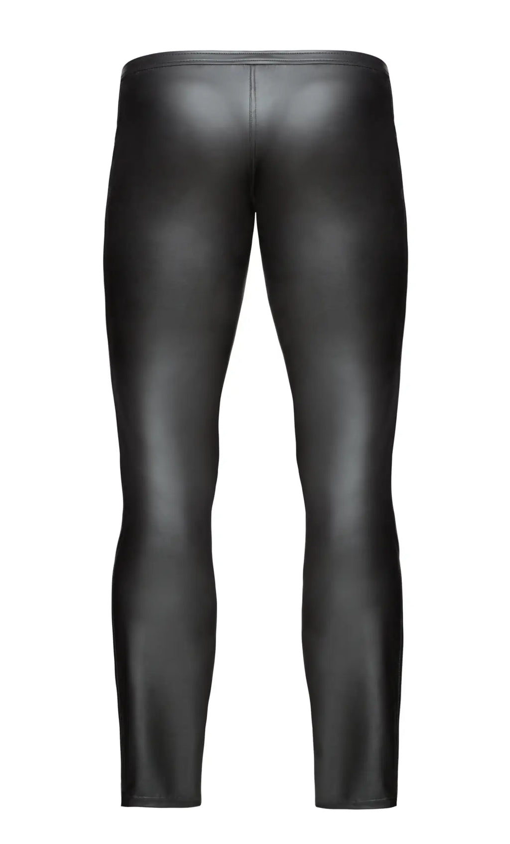 Black shiny faux leather leggings noir sexy pants with hot details sleek form-fitting design