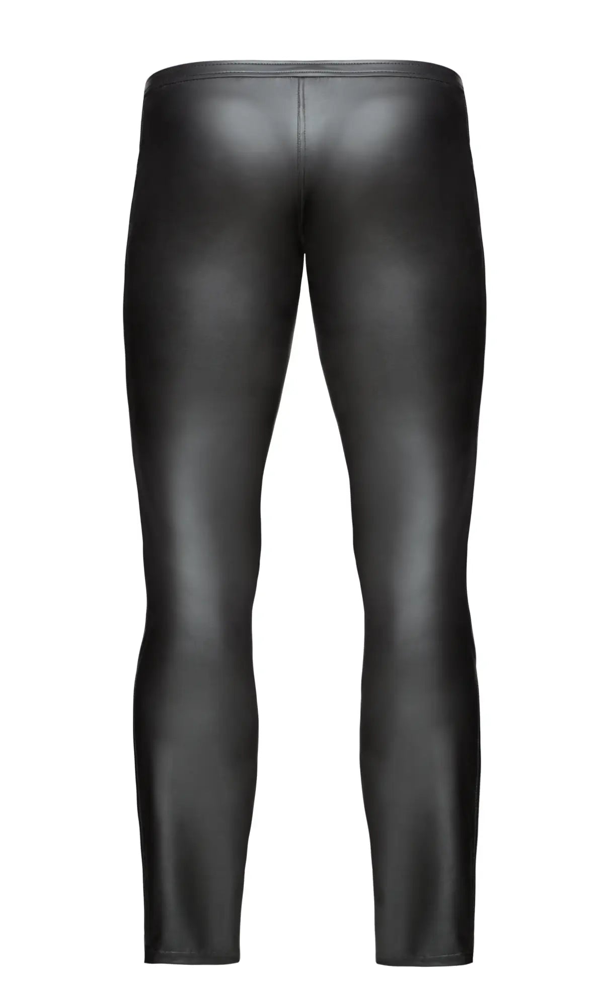 Black shiny faux leather leggings noir sexy pants with hot details sleek form-fitting design