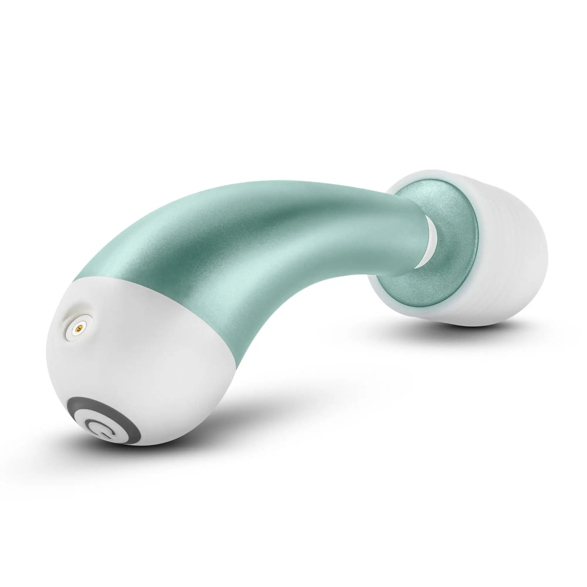 Noje Noje W3 Sage handheld massager with sleek curved teal and white design and smooth metallic finish