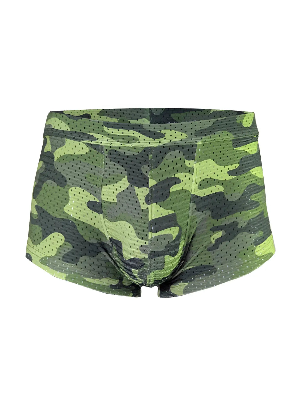 Nylux camo trunk green and black camouflage mesh boxer shorts with breathable fabric for active wear