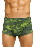 Nylux camo trunk green camouflage boxer briefs with mesh texture and elastic waistband for breathable comfort