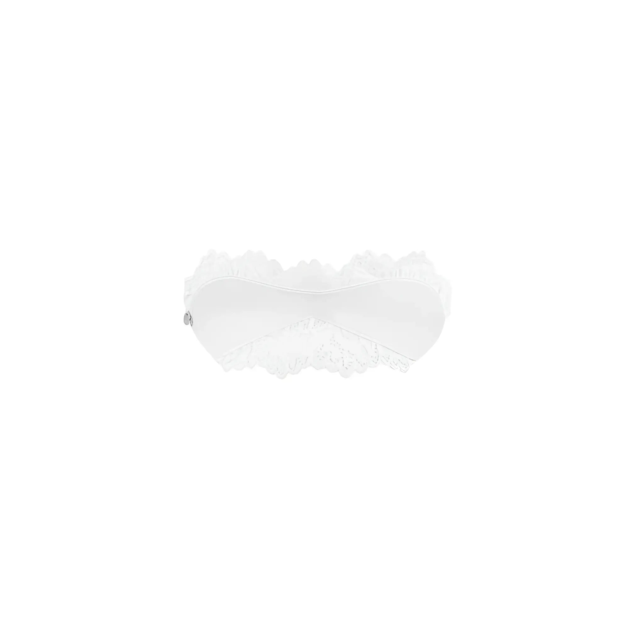 White lace eye mask obsessive amor blanco with delicate floral embroidery and soft satin inner lining one size