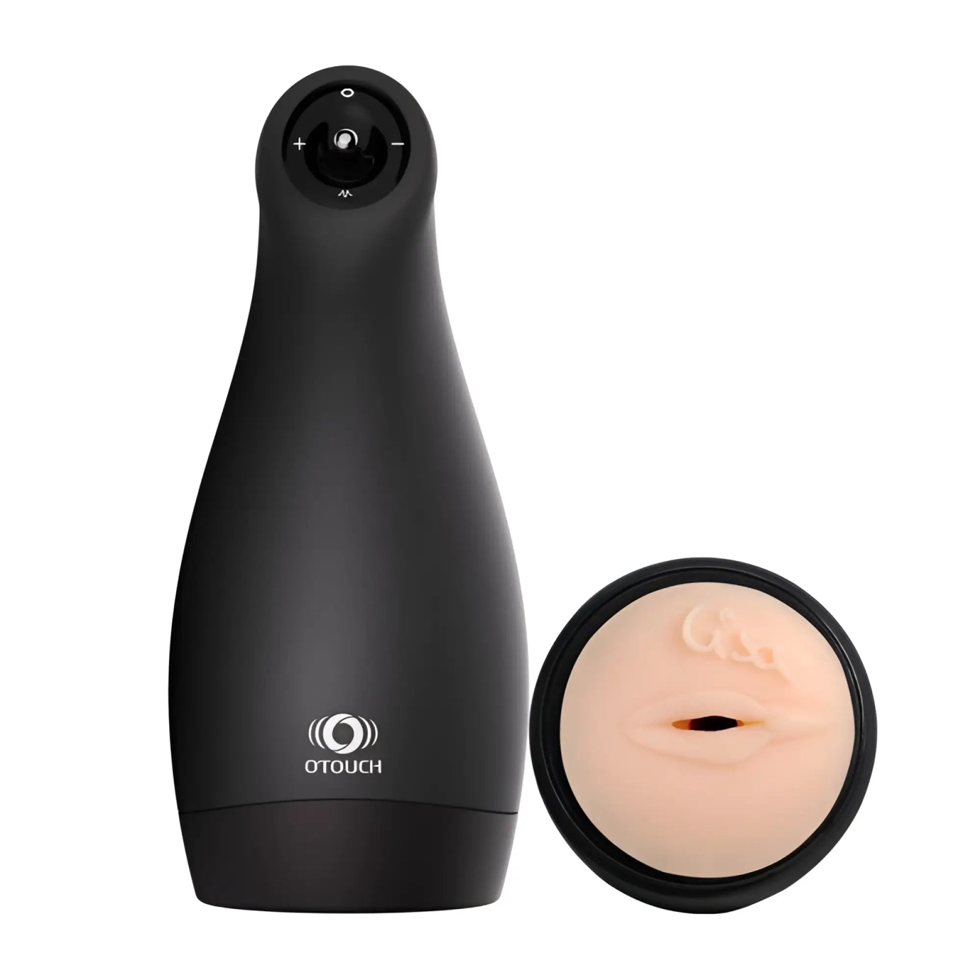 Black otouch airturn 3 suction masturbator vaginal with smooth ergonomic design and realistic flesh toned silicone head