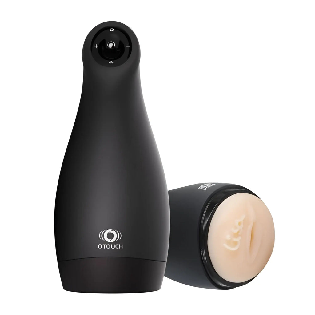 Black otouch airturn 3 suction masturbator vaginal with sleek ergonomic design and beige silicone head