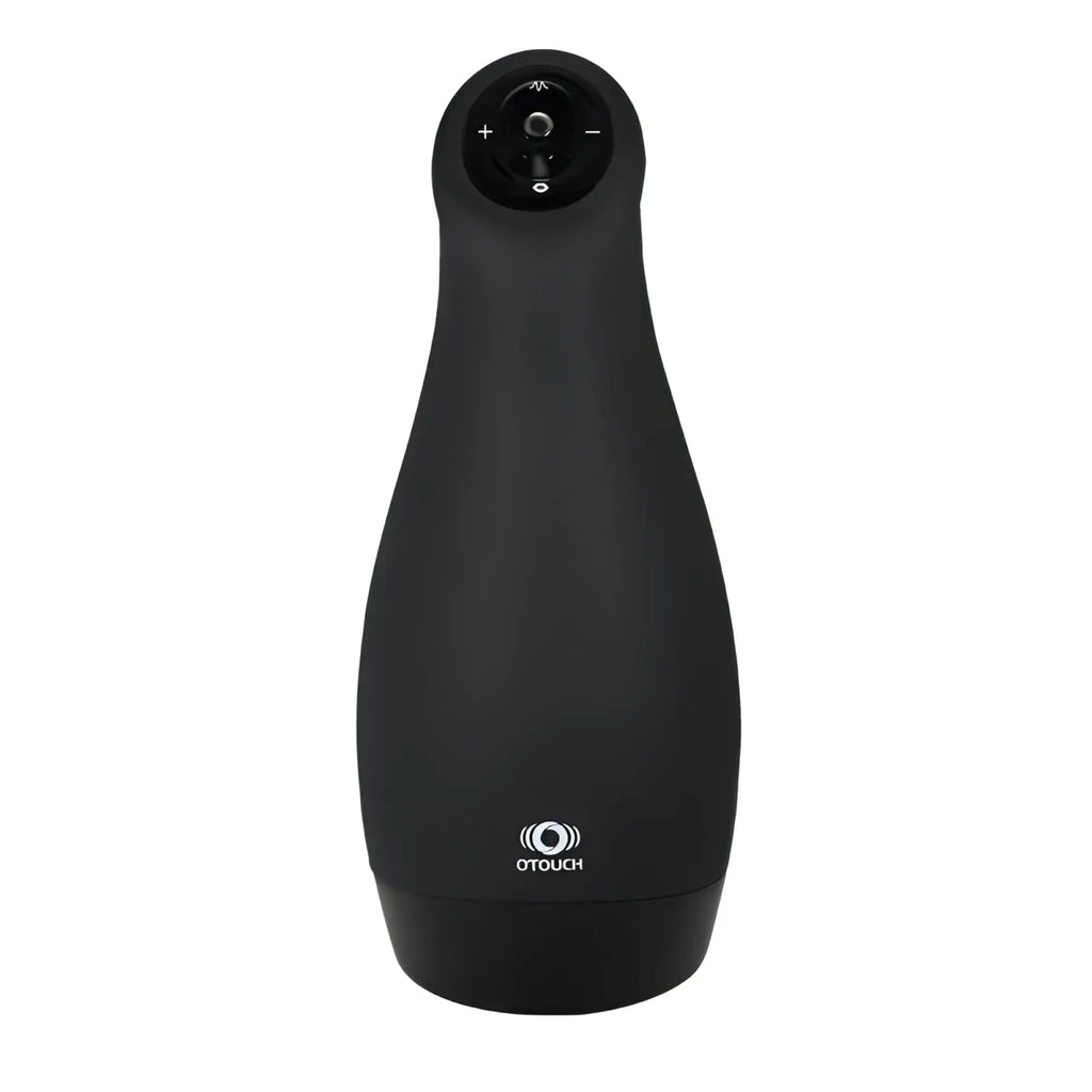Black OTouch Airturn 3 suction masturbator vaginal personal massager with sleek ergonomic design and control buttons on top