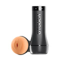 Black otouch OTouch Inscup 4 Gen 2 thrusting and contraction masturbator with peach silicone head and cylindrical design