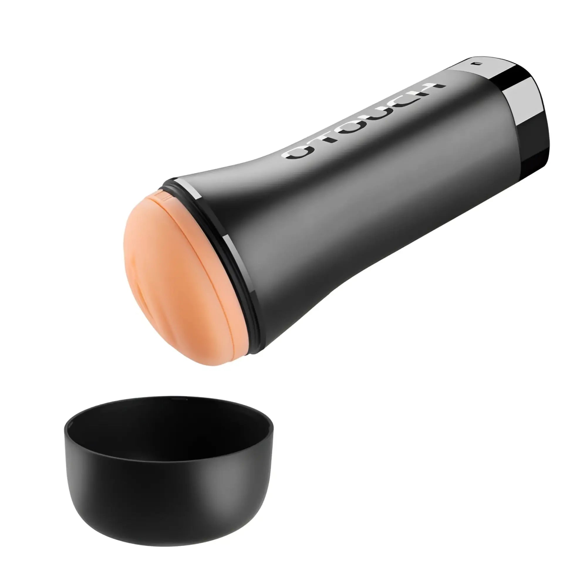 Black otouch inscup 4 gen 2 thrusting and contraction masturbator with peach silicone head and metallic accents