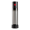 Otouch macho work 1 pump black cylindrical device with red button and translucent gray textured base for easy handling