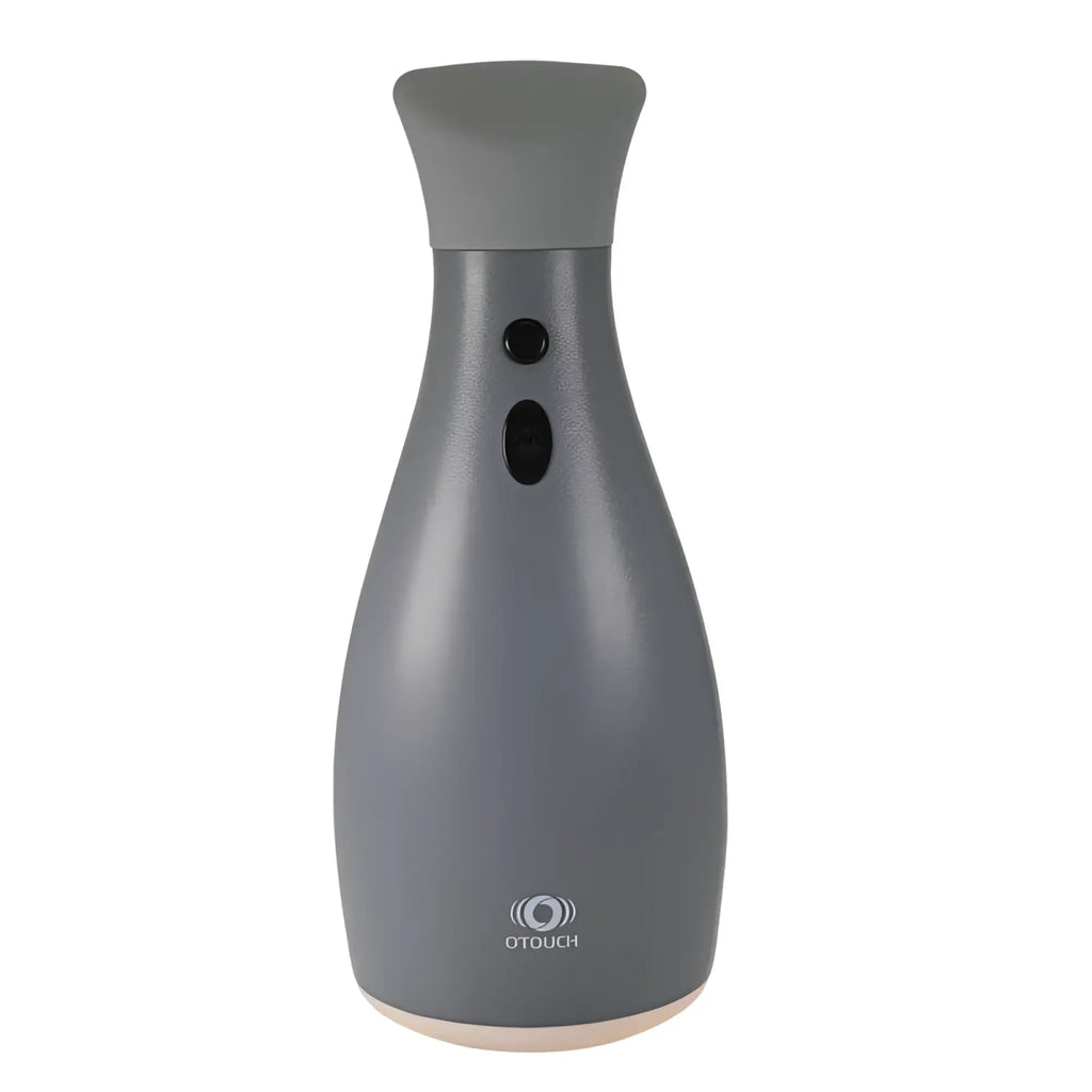 Otouch ninja 2 inflatable masturbator gray hand sanitizer dispenser with sleek bottle design and two black control buttons