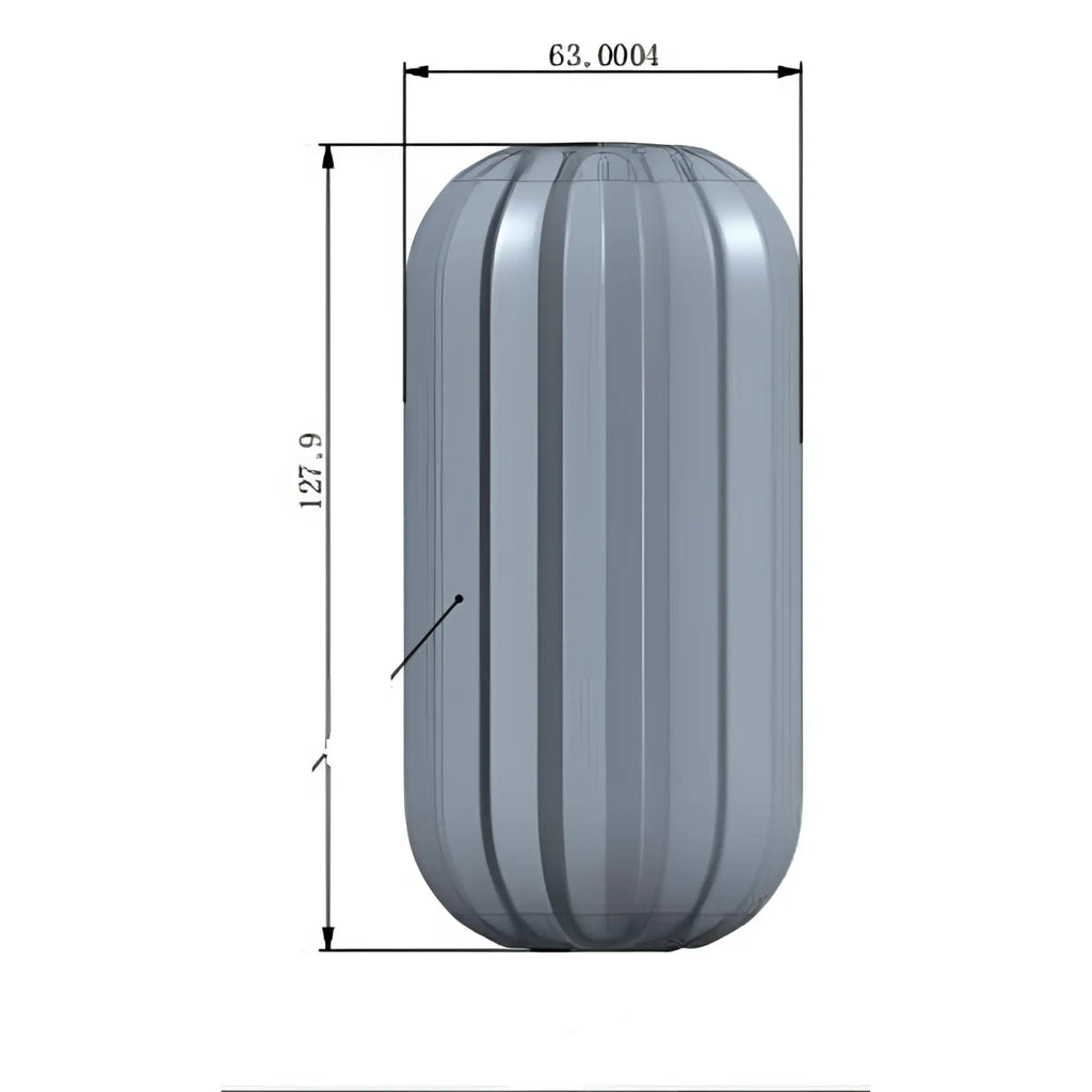 Otouch ripple masturbation sleeve gray ribbed silicone cylinder with vertical grooves 127.9 mm tall and 63 mm diameter