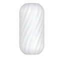 White twisted silicone otouch ripple masturbation sleeve with smooth glossy finish for enhanced pleasure